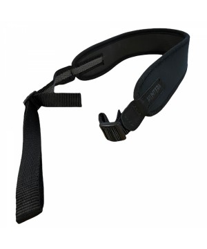Gun sling Huntera black with suede leather details 79-110 cm