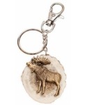 Keychain with moose decoration