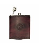 Flask With Natural Leather Case