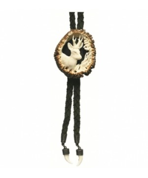 Bone Carved Medallion with Roe Deer Motif