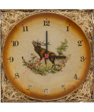 Wall clock with deer illustration (23cm)