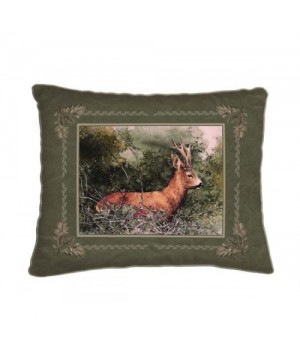 Cushion with Standing Roe Deer Motif (42x42)
