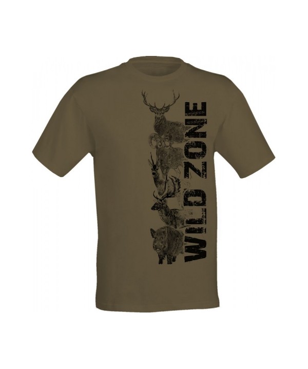 T-Shirt with Wild Animal Print (Light Green)