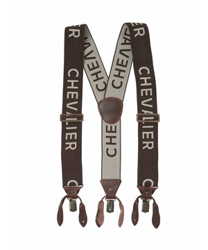 Suspenders Chevalier Logo - Brown